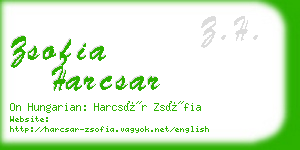 zsofia harcsar business card